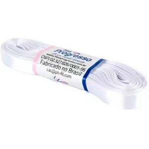 FITA DE CETIM PROGRESSO 10MM - 10M COR 201 BRANCO - 01 UNIDADE - PROGRESSO