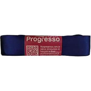 FITA DE CETIM PROGRESSO 22MM - 10M COR 1199 AZUL BIC - 01 UNIDADE - PROGRESSO