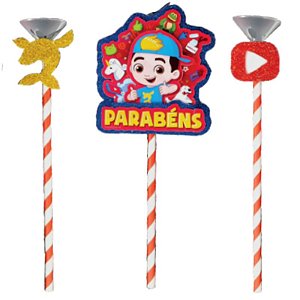 TOPO DE BOLO 3D FESTA  LUCCAS NETO - REF 385047 - PIFFER