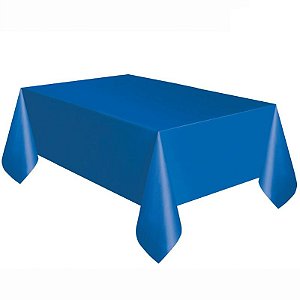 TOALHA DE MESA HAPPY LINE AZUL - 137X274 CM - 01 UNIDADE - SILVER FESTAS