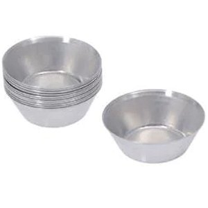 FORMA PARA CUPCAKE MÉDIO 4,3X 2,5 X 5,3 CM - 12 UNIDADES - ALUMÍNIO - CÓD.:1405 - METASA