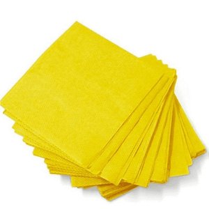 GUARDANAPOS DE PAPEL FOLHA DUPLA - AMARELO - 24 X 24 CM - CONTÉM 20 UNIDADES- SILVER FESTAS