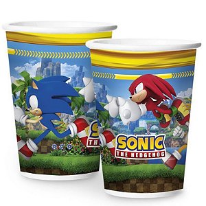 COPO DE  PAPEL 180ML FESTA SONIC - 12 UNIDADES - REGINA FESTAS