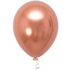 BALÃO PLATINO REDONDO 5" ROSE GOLD - 25 UNIDADES - PIC PIC