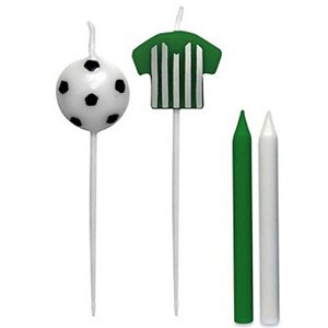 VELA CAMISA FUTEBOL - VERDE E BRANCO - PACOTE 08 UNIDADES - SILVER FESTAS