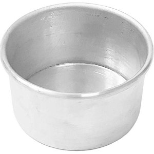 FORMA REDONDA RETA FUNDO FIXO DE ALUMÍNIO - 1 UNIDADE - 17X10 CM - METASA