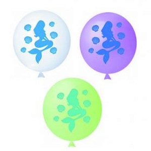 BALÃO DE LÁTEX SEREIA SORTIDO 11" 28 CM 25 UNIDADES - HAPPY DAY