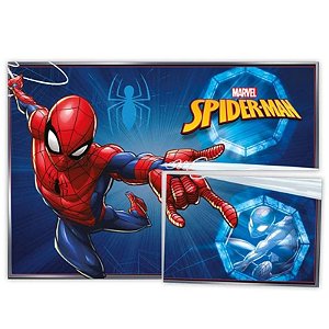 PAINEL DECORATIVO 4 LÂMINAS - FESTA HOMEM-ARANHA ANIMAÇÃO - 01 UNIDADE - REGINA FESTAS