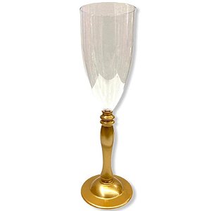 TAÇA DE CHAMPAGNE COLONIAL 210 ML  - DOURADO - LSC TOYS