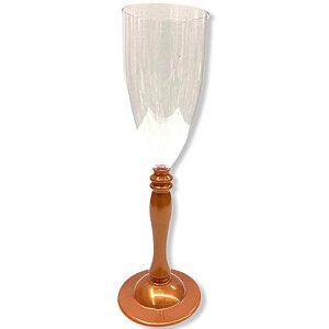 TAÇA DE CHAMPAGNE COLONIAL 210 ML - ROSE GOLD - 01 UNIDADE - LSC TOYS