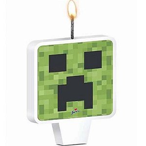 VELA PLANA FESTA MINECRAFT MINI PIXELS - 01 UNIDADE - JUNCO