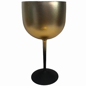 TAÇA DE  GIN DEGRADÊ PRETO / DOURADO - 01 UNIDADE - MAR PLÁSTICOS