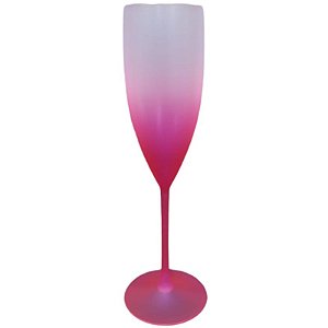 TAÇA DE CHAMPAGNE DEGRADÊ PINK FLUORESCENTE - 01 UNIDADE - MAR PLÁSTICOS