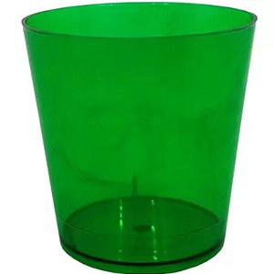 MINI COPINHO ACRÍLICO PARA DOCES VERDE TRASLUCIDO - 25 ML - COM 10 UNIDADES - PLASTISHOW