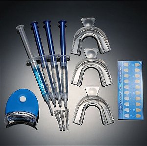 Kit Super de Clareamento Dental Laser - Home Kit Whitening Gel com 44% Peróxido de Carbamida