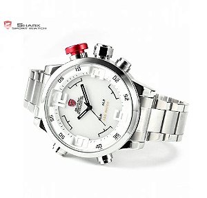 Relógio Shark - Modelos Tubarão Branco SH104 & Preto SH105