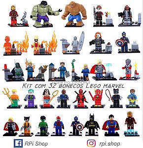 Lego Marvel / Lote com 32 bonecos
