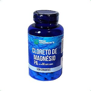 01 POTE de Cloreto de Magnésio P.A. - 60 Cápsulas - New Andrews