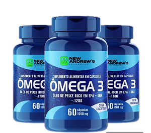 01 POTE de ÔMEGA 3 - EPA  + DHA - 1200 - 60 Cápsulas