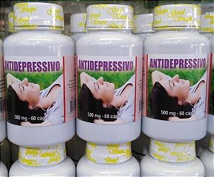 01 POTE de ANTIDEPRESSIVO  NATURAL– 500 MG – 60 Cápsulas.