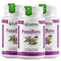 01 POTE de Passiflora 500 mg da Flora viva - 60 Cápsulas