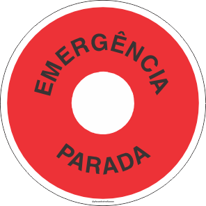 Etiqueta Borda De Parada De Emergência (10 und)