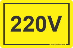Etiqueta 220V Nr12 - 10 Unidades