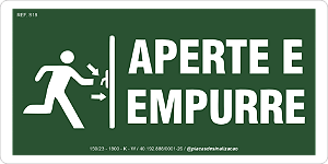 Placa Aperte E Empurre Fotoluminescente S18