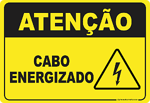 Placa Atenção Cabo Energizado