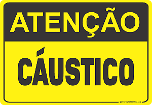 Placa Atenção Cáustico