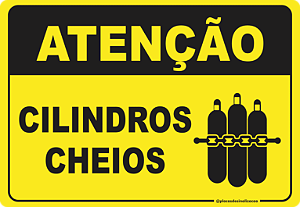 Placa Atenção Cilindros Cheios