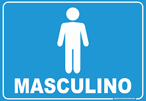 Placa Banheiro - Sanitário Masculino