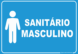 Placa Banheiro - Sanitário Masculino