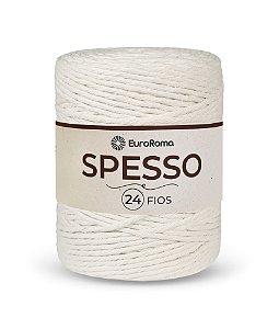 Barbante EuroRoma Spesso 1kg – 24 fios cor 100 - Cru