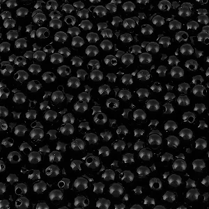 Perola ABS Com Furo Cor Preto