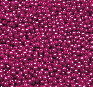 Perola ABS Com Furo Cor Bordo