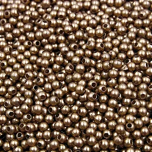 Perola ABS Com Furo Cor Marrom