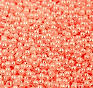 Perola ABS Com Furo Cor Coral