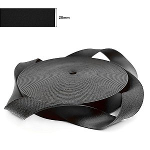 Tira De Couro Sintético 20mm  Cor Preto Ref:Ro.151746