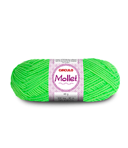 Lã Mollet Circulo 40gr Cor-0781-Verde Neon