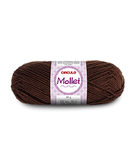 Lã Mollet Circulo 40gr Cor-0850-Castanho