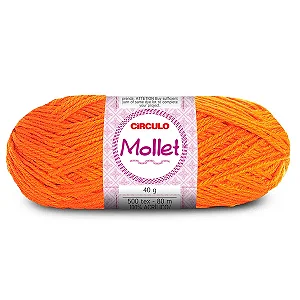 Lã Mollet Circulo 40gr Cor-4445-Tangerina