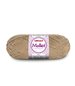 Lã Mollet Circulo 40gr Cor-7650-Amêndoa