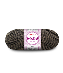 Lã Mollet Circulo 40gr Cor-7947-Granito