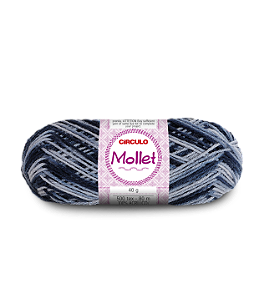 Lã Mollet Circulo 40gr Cor-9199-Mescla Nublado
