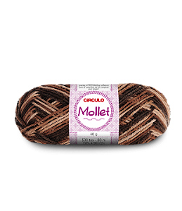 Lã Mollet Circulo 40gr Cor-9601-Mescla Capuccino