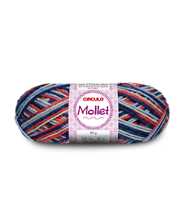 Lã Mollet Circulo 40gr Cor-9642-Mescla Intuição