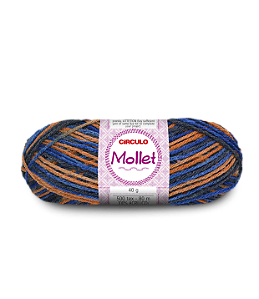 Lã Mollet Circulo 40gr Cor-9952-Mescla Veleiro