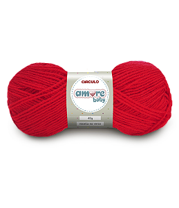Lã Amore Baby 40gr Cor-362-Paixão Vermelho