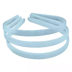 Tiara Encapada-10mm Cor-Azul Bebe-Com 12 unidades